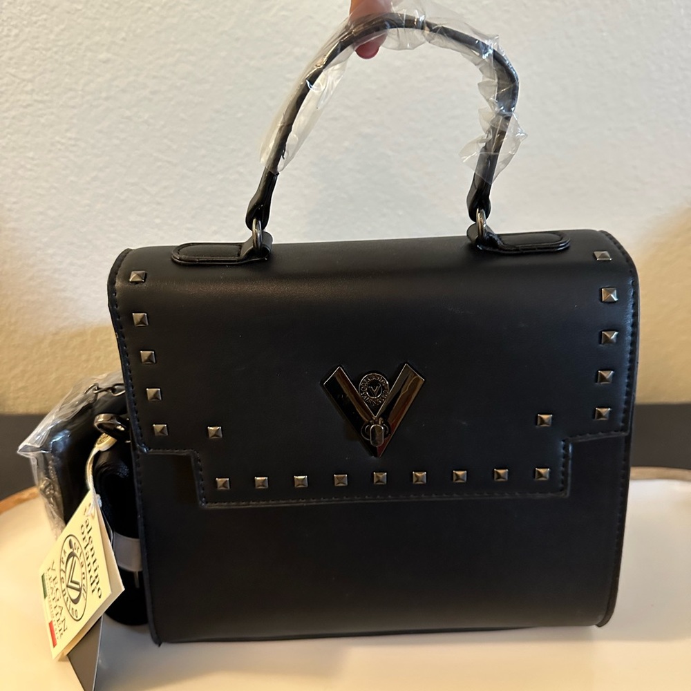 Valentino Orlandi Black Studded Handbag